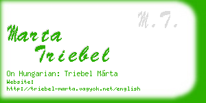 marta triebel business card