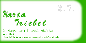 marta triebel business card